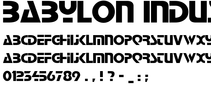 Babylon Industrial 2 font